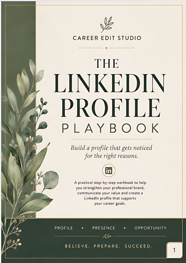 LinkedIn Profile Playbook 32-page guide by Career Edit Studio